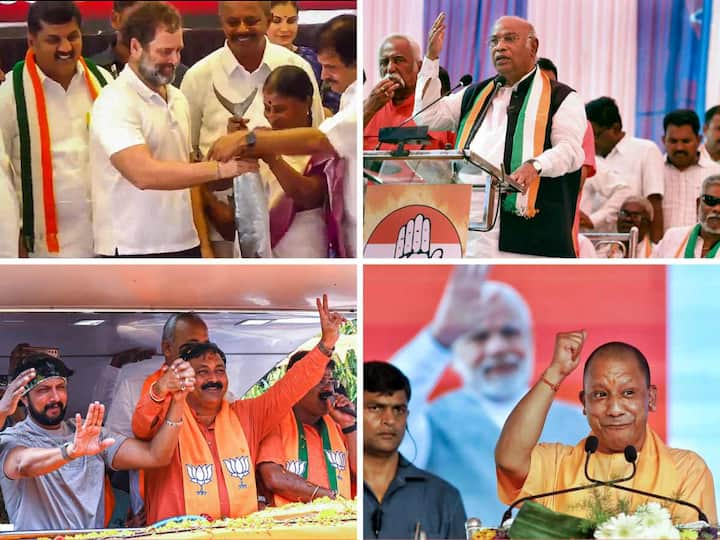 With the high stakes Karnataka election around the corner, parties have started hectic campaigning and a host of union ministers, leaders as well as actor Kiccha Sudeep have descended to the state.