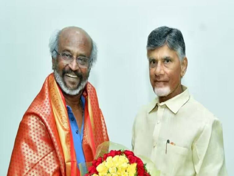 Superstar Rajinikanth meets Former Andhra pradesh CM Chandrababu Naidu know more details here Rajinikanth - Chandrababu Naidu : திடீர் சந்திப்பு...ரஜினியை வரவேற்ற ஆந்திர முன்னாள் முதலமைச்சர் சந்திரபாபு நாயுடு...நடந்தது என்ன?