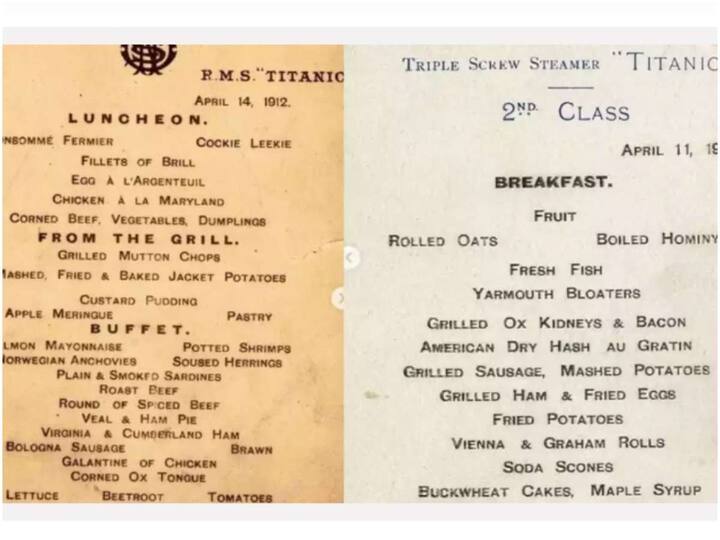 This is the last food that the passengers ate in Titanic Titanic: చరిత్రలో నిలిచిపోయిన విషాదం టైటానిక్,  ఆ నౌకలో వండిన ఆహారాలు ఇవే