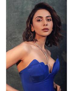 Rakul Preet Singh Stuns In A Blue Off Shoulder Gown. See Pics