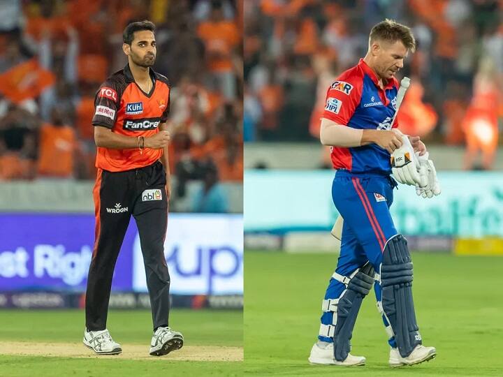 SRH vs DC Stats and Facts Key battles Players to Watch out for David Warner Bhuvneshwar Kumar DC vs SRH: भूवी के सामने नहीं चलता वॉर्नर का बल्ला, कुलदीप की गेंदों पर ताबड़तोड़ रन बनाते हैं मार्करम; 7 दिलचस्प फैक्ट्स
