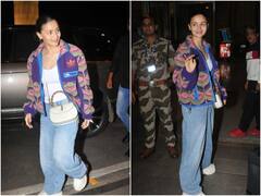 Met Gala 2023 के लिए रवाना हुई Alia Bhatt,  बैगी फिट डेनिम के साथ कलरफुल जैकेट में लगीं स्टनिंग