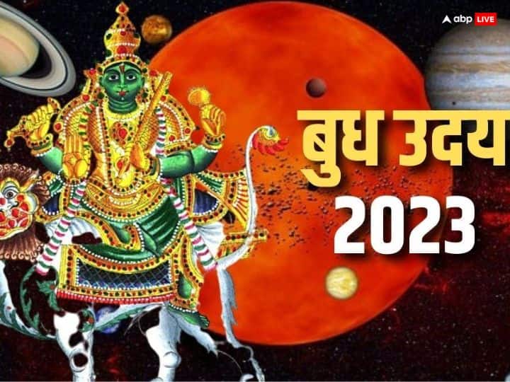 बुध उदय 2023- बुद्धि, वाणी और सौंदर्य के कारक बुध अभी अस्त चल रहे हैं लेकिन 10 मई 2023 को रात 12.53 मिनट पर बुध मेष राशि में उदय होंगे.