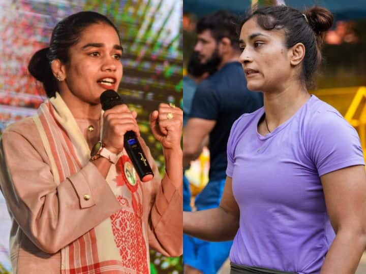 Twitter war broke out between Vinesh and Babita Phogat amid the performance of wrestlers at Jantar Mantar