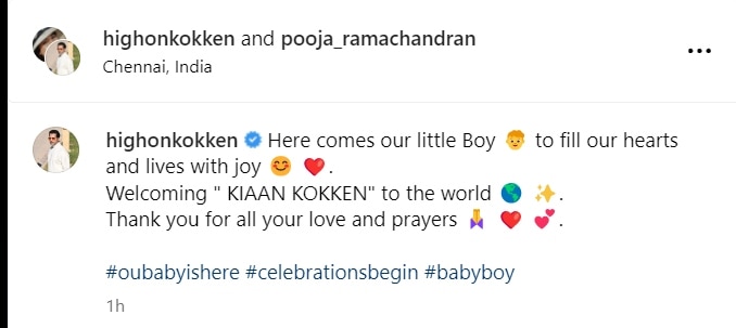 John Kokken Pooja Ramachandran: குட்டிப்பையன் வந்துட்டான்... வேம்புலி நடிகர் ஜான் கொக்கன் - பூஜா தம்பதிக்கு ஜூனியர் வந்தாச்சு..