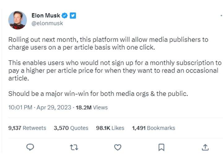 यह उन उपयोगकर्ताओं को सक्षम बनाता है, जो मंथली स​ब्सक्रिप्शन नहीं ले रखे हैं और प्रति लेख अधिक कीमत का भुगतान करेंगे.