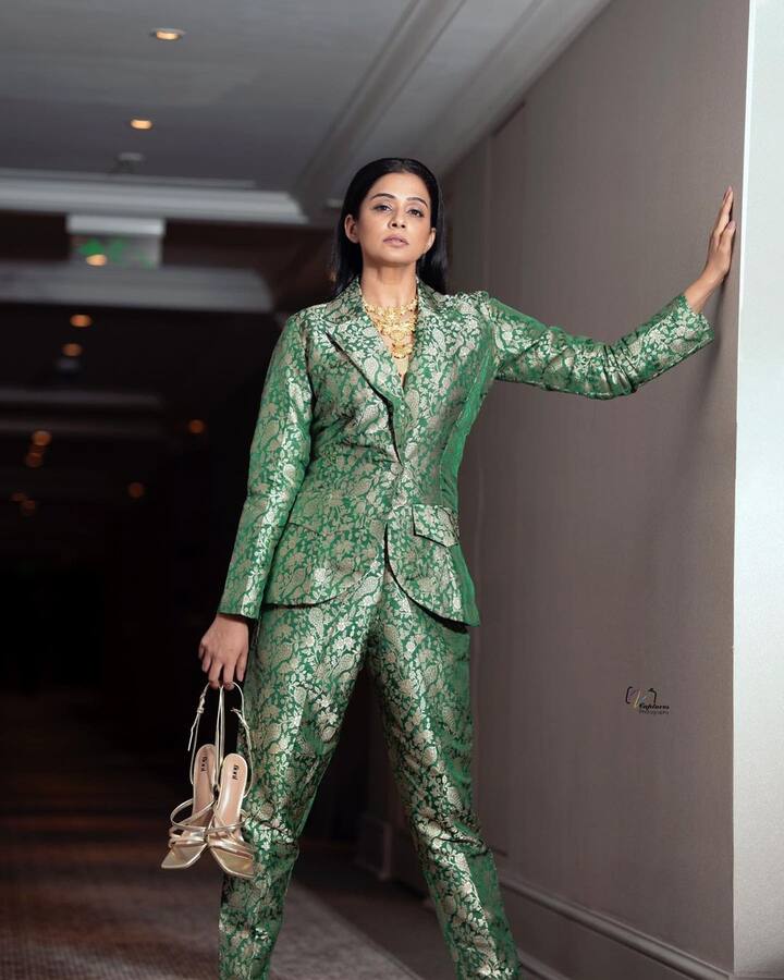 Priya Mani can be seen exuding swag in the pictures that she shared on her Instagram handle.