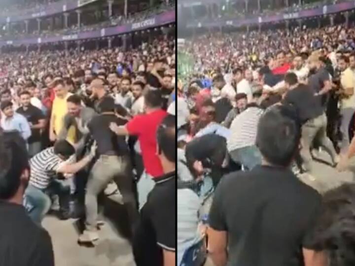 Uproar during Delhi-Hyderabad match, kick-punches between fans, see viral VIDEO