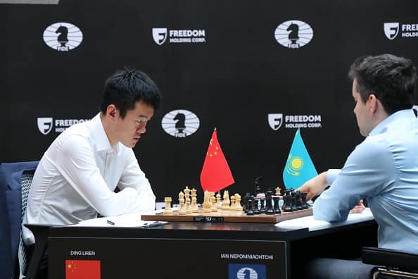 That firm handshake at the end, Ding Liren vs Carlsen