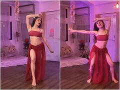 हॉट अंदाज में महिला डांसर ने किया बेली डांस, बार-बार प्ले करके वीडियो देख रहे हैं लोग