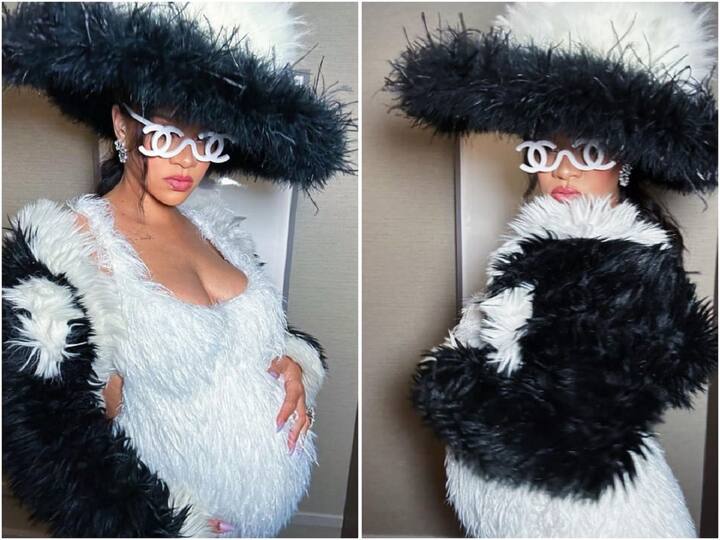 Rihanna Nails Met Gala Theme Prior To The Event Flaunts Her Baby Bump In Karl Lagerfeld Fur Emsemble Rihanna Nails Met Gala Theme Prior To The Event, Flaunts Her Baby Bump In Karl Lagerfeld Fur Emsemble