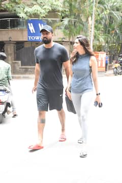 Karishma Tanna With Husband Varun Bangera Clicked In Bandra. See Pics