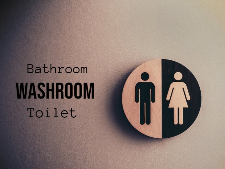 Difference between bathroom restroom washroom toilet and lavatory