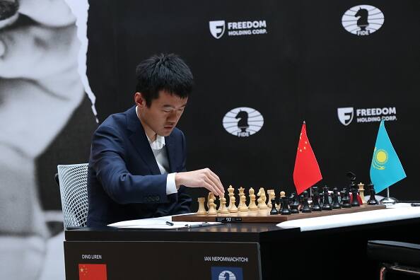 The scores were levelled at 7-7, after which the tie-breakers (rapid) were played. The first three games were drawn and Ding won the fourth.