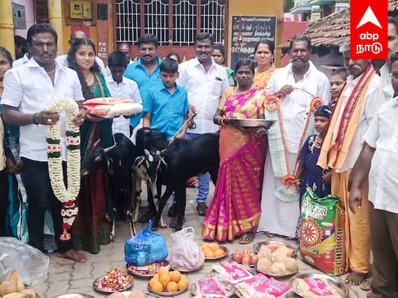 Thai Maman Seer : 12 மாட்டு வண்டியில் சீர்வரிசை.. அசரவைத்த தாய்மாமன்..