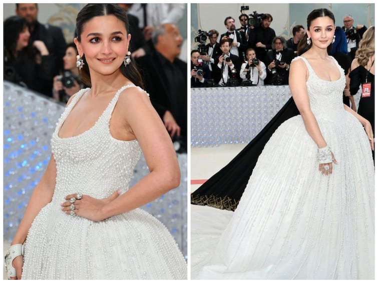 Alia Bhatt Turns Into A Fairy In White Pearl-Embellished Gown For Her Met Gala 2023 Debut