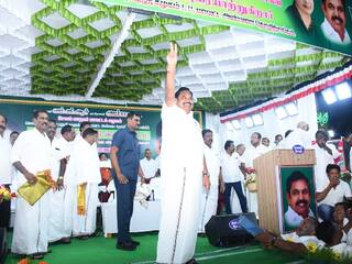 EPS about PTR Thiagarajan:மே தின பொதுக்கூட்டத்தில் 'நிதியமைச்சர் பி.டி.ஆர் தியாகராஜன் வாழ்க' என்று கோஷமிட்ட இபிஎஸ்.