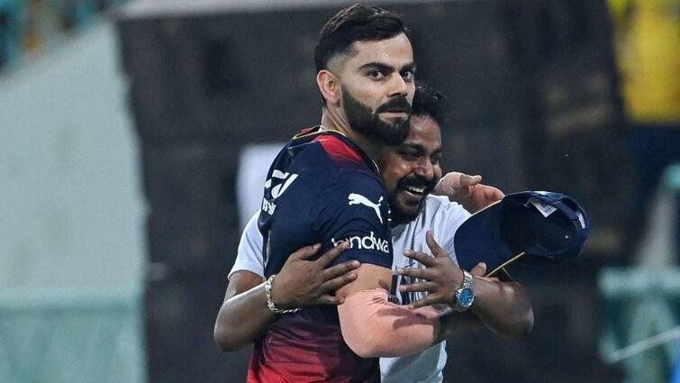 IPL 2023: Virat Kohli hugs fan at Lucknow's Ekana Stadium in LSG vs RCB match IPL 2023: বিতর্কের মাঝেও ভক্তকে বুকে জড়িয়ে মন জিতলেন বিরাট