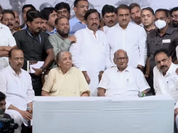 Sharad pawar speech full as it is pdf marathi news lok maze sangati ncp chief step down Sharad pawar speech : 'राष्ट्रवादीच्या अध्यक्षपदावरून निवृत्त होणार', घोषणा करतानाचं शरद पवारांचं भाषण जसेच्या तसे