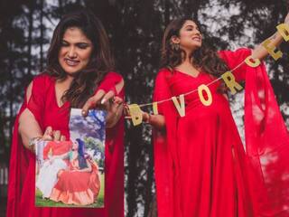 serial actress conducts Divorce Photoshoot viral in social media Serial Actress Shalini: ஸ்வீட் எடு.. கொண்டாடு..’  விவாகரத்தை கொண்டாடிய நடிகை.. மல்லுக்கட்டும் சோஷியல் மீடியா