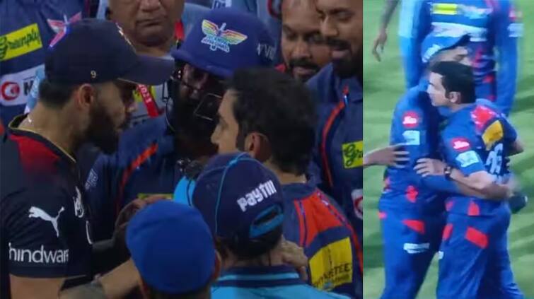 IPL 2023 Violent debate between Virat and Gautam Gambhir see how the cricketers Fight after the match Virat- Gautam Fight Video: ਵਿਰਾਟ ਤੇ ਗੌਤਮ ਗੰਭੀਰ ਵਿਚਾਲੇ ਹਿੰਸਕ ਬਹਿਸ, ਮੈਚ ਤੋਂ ਬਾਅਦ ਇੱਕ-ਦੂਜੇ ਨੂੰ ਮਾਰਨ ਲਈ ਹੋਏ ਤਿਆਰ