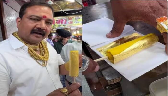 indore Street Vendor Selling Gold Kulfi Viral Video ਇੰਦੌਰ 'ਚ ਵਿਕ ਰਹੀ ਹੈ ਗੋਲਡ ਕੁਲਫੀ...ਕੀ ਤੁਸੀਂ ਵੀ ਟ੍ਰਾਈ ਕਰਨਾ ਚਾਹੋਗੇ, ਦੇਖੋ ਵੀਡੀਓ 'ਚ ਇਸ 'ਚ ਕੀ ਹੈ ਖਾਸ