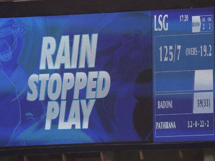 LSG vs CSK IPL 2023 Clash Called Off Due To Rain, Teams Settle With A Point Each LSG vs CSK IPL 2023 Clash Called Off Due To Rain, Teams Awarded A Point Each