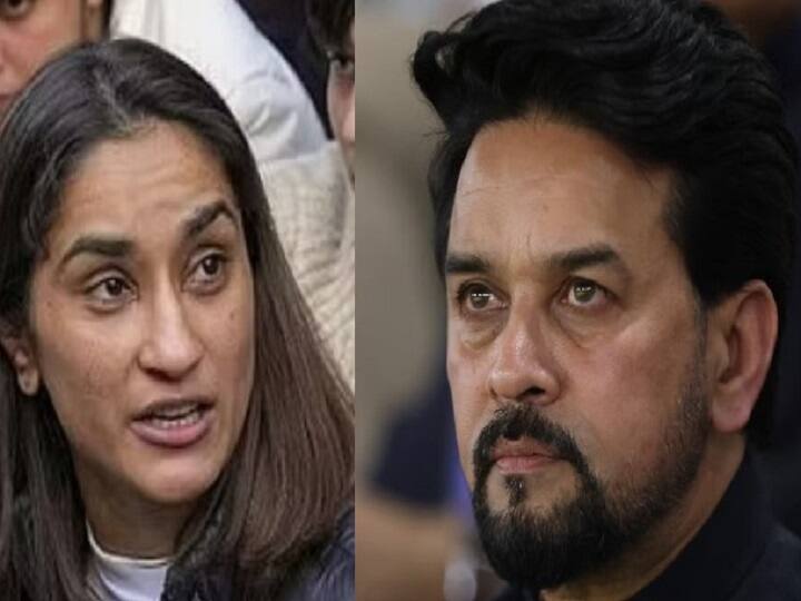 Wrestler Vinesh Phogat slams Anurag Thakur Amid MeToo Protest மல்யுத்த வீராங்கனைகளின் பாலியல் புகார்கள்...மத்திய அமைச்சர் அனுராக் தாகூருக்கு எதிராக வினேஷ் போகத் பரபரப்பு குற்றச்சாட்டு..!