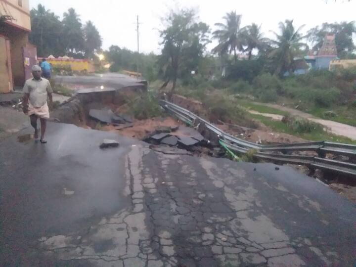 Traffic has been affected as a bridge has been damaged due to heavy rains in Coimbatore TNN கோவையில் கனமழையால் வெள்ளத்தில் அடித்துச் செல்லப்பட்ட தரைப்பாலம் - போக்குவரத்து பாதிப்பு