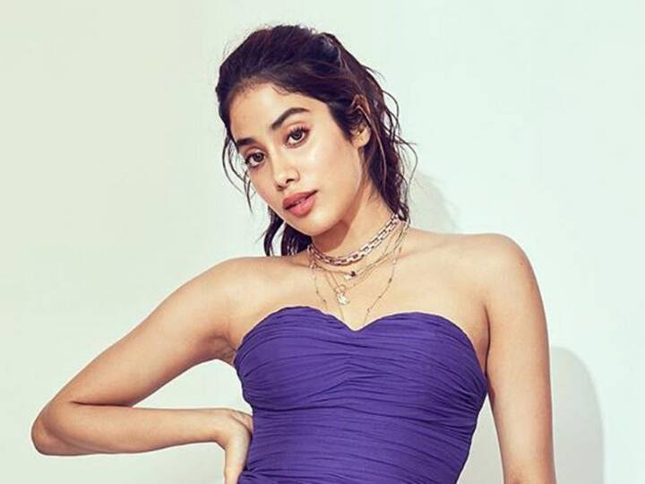 Janhvi Kapoor : जान्हवीने शेअर केलेल्या फोटोंमध्ये ती जांभळ्या रंगाच्या वनपीसमध्ये दिसत आहे.