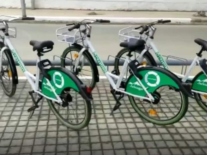 Smart City Srinagar project cycle track srinagar smart Sharing cycle point Ann Smart City Srinagar: 'चर्बी जलाएं, तेल नहीं' थीम के साथ श्रीनगर में पहला स्मार्ट शेयरिंग साइकिल प्वाइंट शुरू, बनाए जा रहे ट्रैक