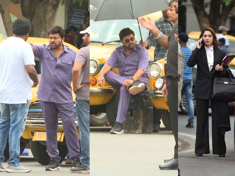 Telugu Superstar Chiranjeevi starts shooting in Kolkata with tamanna bhatia Chiranjeevi In Kolkata: কলকাতায় আগামী ছবির শ্যুটিং সারতে হাজির দক্ষিণী তারকা চিরঞ্জীবী, সঙ্গী তমান্না ভাটিয়া