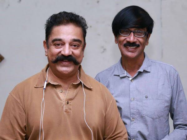 கமல் ஹாசனுடன் மனோபாலா. இவரை பாரதி ராஜாவிடம் அறிமுகப்படுத்தியவர், கமல்தான்.