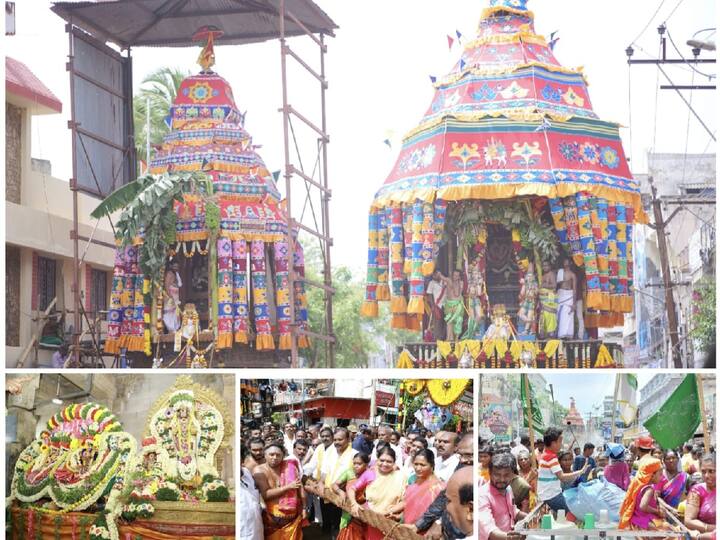 Chithirai Festival Chariot at Thoothukudi Shiva Temple Thousands of Devotees Participated TNN தூத்துக்குடி சிவன் கோவில் சித்திரை தேரோட்டம் - ஆயிரக்கணக்கான பக்தர்கள் பங்கேற்பு
