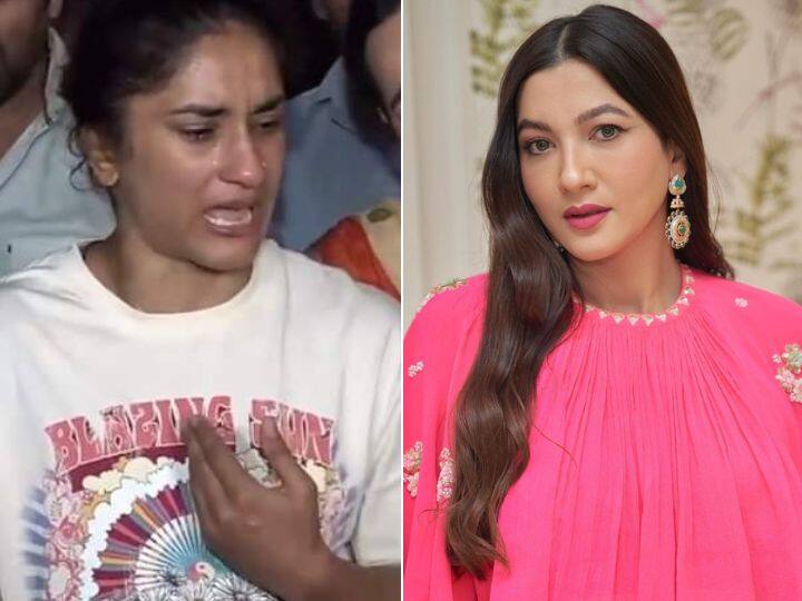 Gauahar Khan react on indian wrestler Vinesh Phogat cry video amid in WFI Chief brij Bhushan Sharan singh controversy 'पहलवानों के साथ मारपीट दुख की बात,' विनेश फोगाट को रोता देख गौहर खान ने किया रिएक्ट