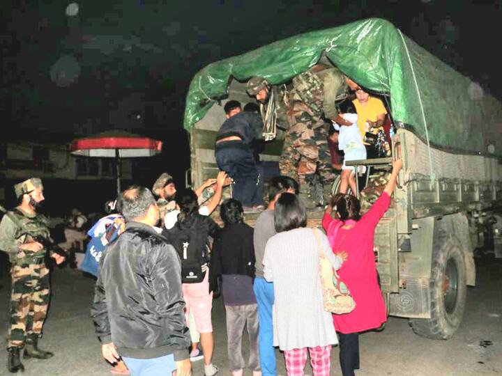 Shifting of villagers to safer areas, away from violence-hit locations is still under progress.