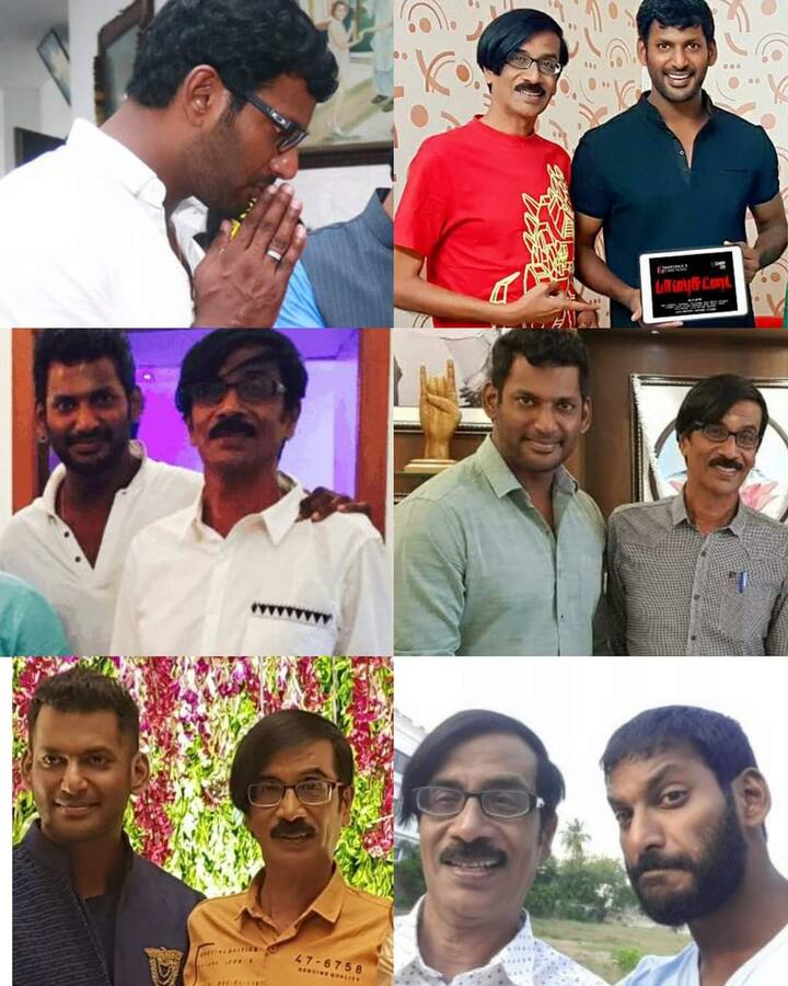 நடிகர் விஷாலுடன் மனோபாலா