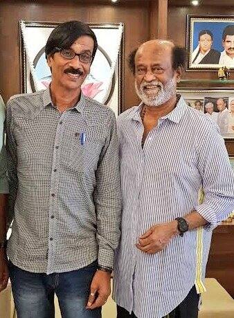 நடிகர் ரஜினிகாந்துடன் மனோபாலா