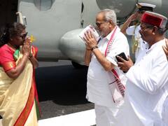 President Murmu Receives Warm Welcome As She Visits Hometown In Odisha's Rairangpur
