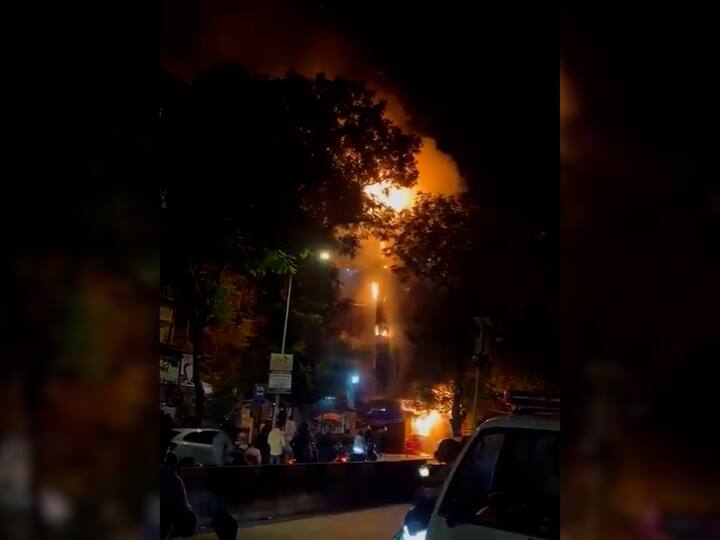 अचानक लागलेल्या आगीमुळे आसपासच्या परिसरात भितीचं वातावरण पसरलं होतं.