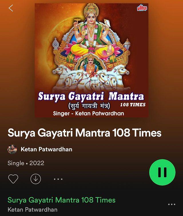 ஆன்மீகத்தில் நாட்டமுள்ள சமந்தா, சூர்ய காயத்ரி மந்திரத்தை தொடர்ந்து கேட்டு வருகிறார்.