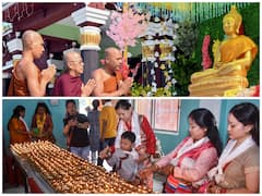 Devotees, Monks Offer Prayers On Buddha Purnima — SEE PICS