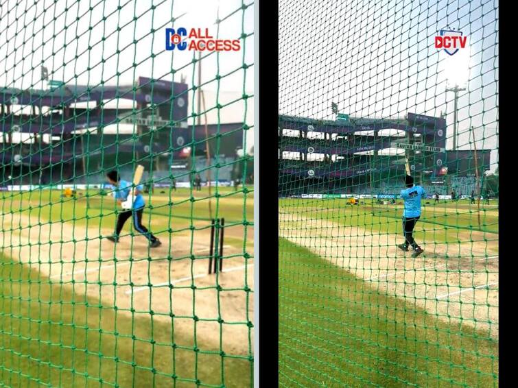 Sourav Ganguly Viral Video Batting Trademark Step-Down Shots At Nets Before DC vs RCB Delhi Capitals Royal Challengers Bangalore WATCH: Ganguly 'Turns Back The Clock' With Trademark Step-Out Shots At Nets Before DC vs RCB