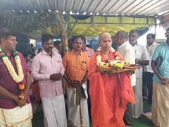 கரூரில் உலக நன்மை வேண்டி 1 டன் பூஜை பொருட்கள் கொண்டு நவசண்டியாக பெருவிழா