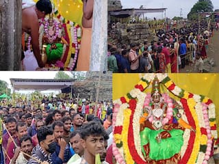 சித்ரா பெளர்ணமி: மங்கல தேவி கண்ணகி கோவிலில் ஆயிரக்கணக்கான மக்கள் வழிபாடு