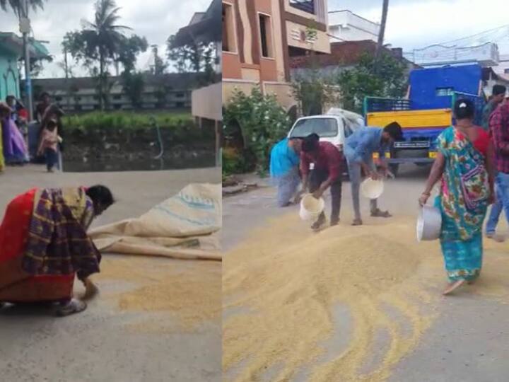 West Godavari News Marriage Teams Helped Farmer From Rice Grain Are Wet By Rain Water West Godavari News: రైతుకు పెళ్లి బృందం సాయం- ఇది కదా మానవత్వం, మనిషి తత్వం అంటే