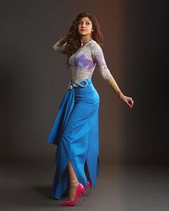 Shilpa Shetty Raises Temperature In Blue And Orange Outfits