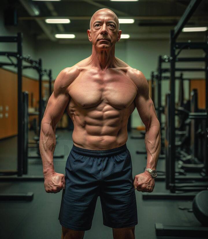 अब, एक कलाकार ने दुनिया के सबसे धनी लोगों को जिम फ्रीक के रूप में दिखाने के लिए आर्टिफिशियल इंटेलिजेंस प्रोग्राम, मिडजर्नी का इस्तेमाल किया है. सामने आए रिजल्ट वाकई दिलचस्प हैं.