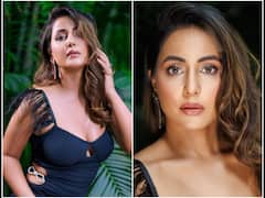 Hina Khan Casts A Spell With Her Sultry Look In A Black Ruched Dress | SEE PICS