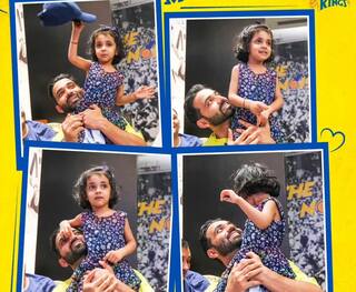 Ajinkya rahane : ओ मेरी आँखों का तारा है तू... अजिंक्यचे लेकीसोबतचे बॉडिंग, चेन्नईने पोस्ट केला फोटो
